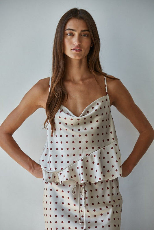 Satin sleeveless top