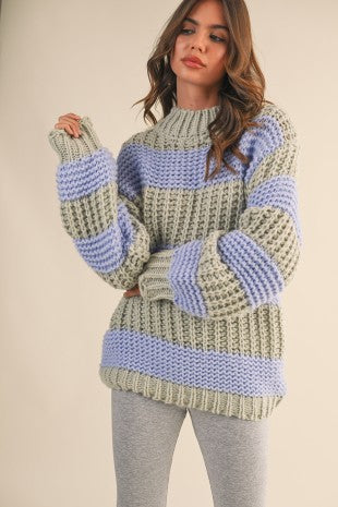 Striped Color Block Sweater