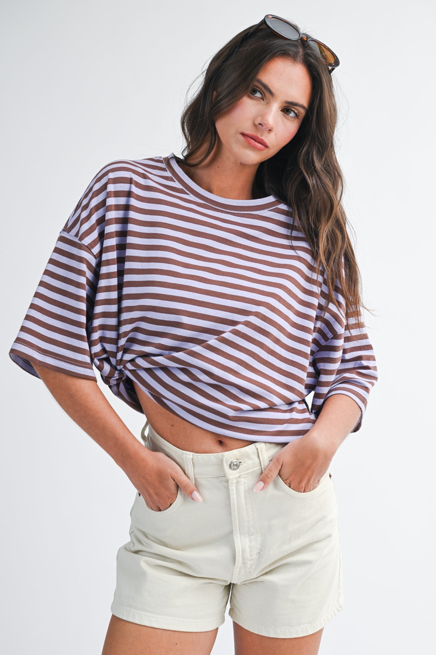 Striped Oversized Boyfriend Tee