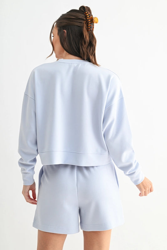 Luxe Sand Wash Rib Sweater