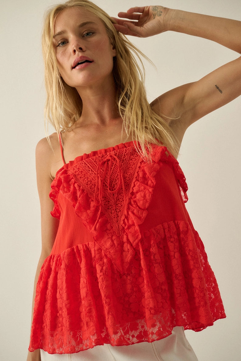 Guaze and Lace Cami