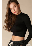 Mock Neck Crop