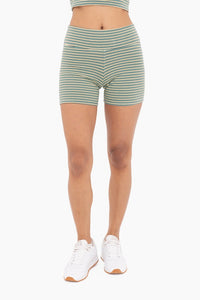 Striped Biker Shorts