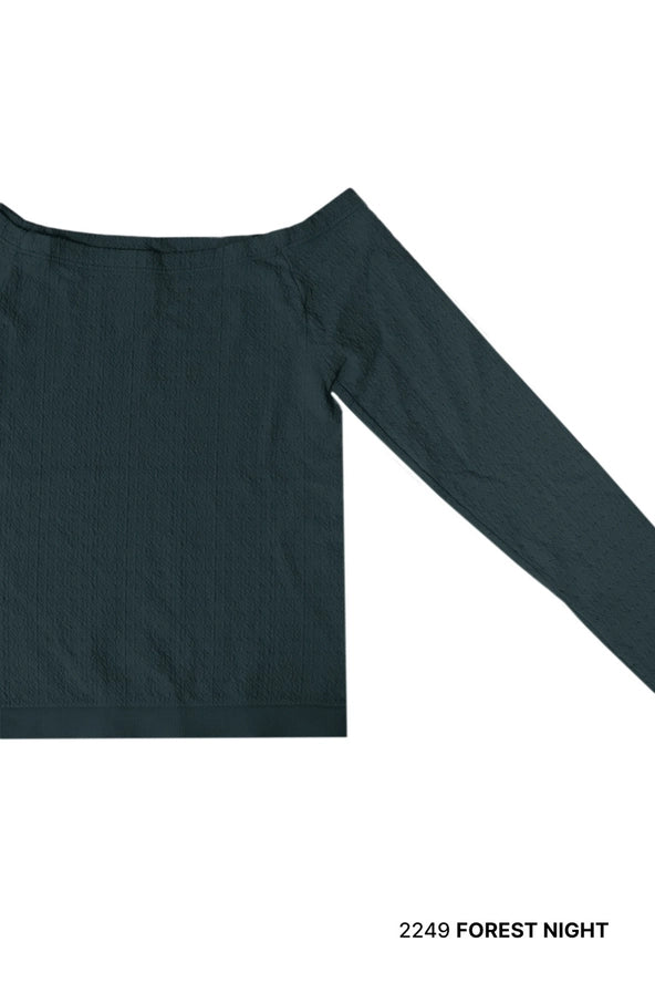 Waffle Off Shoulder Top