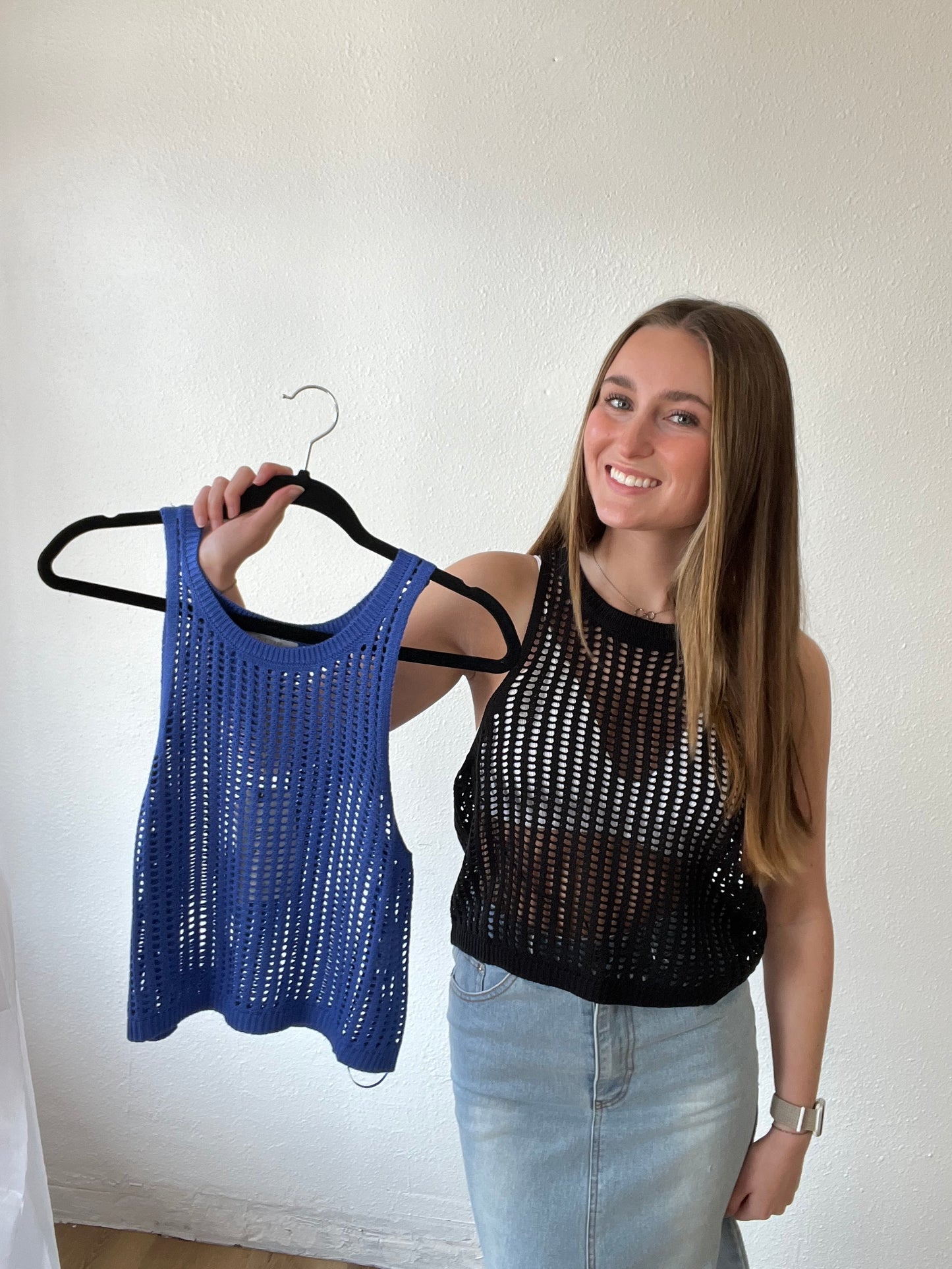 Open Knit Crop Top