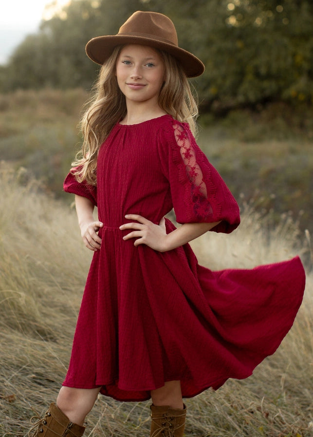 Kids Sariyah Dress in Rosebud