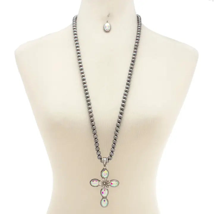 Turquoise Cross Necklace
