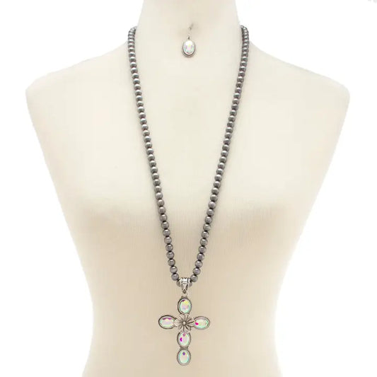 Turquoise Cross Necklace