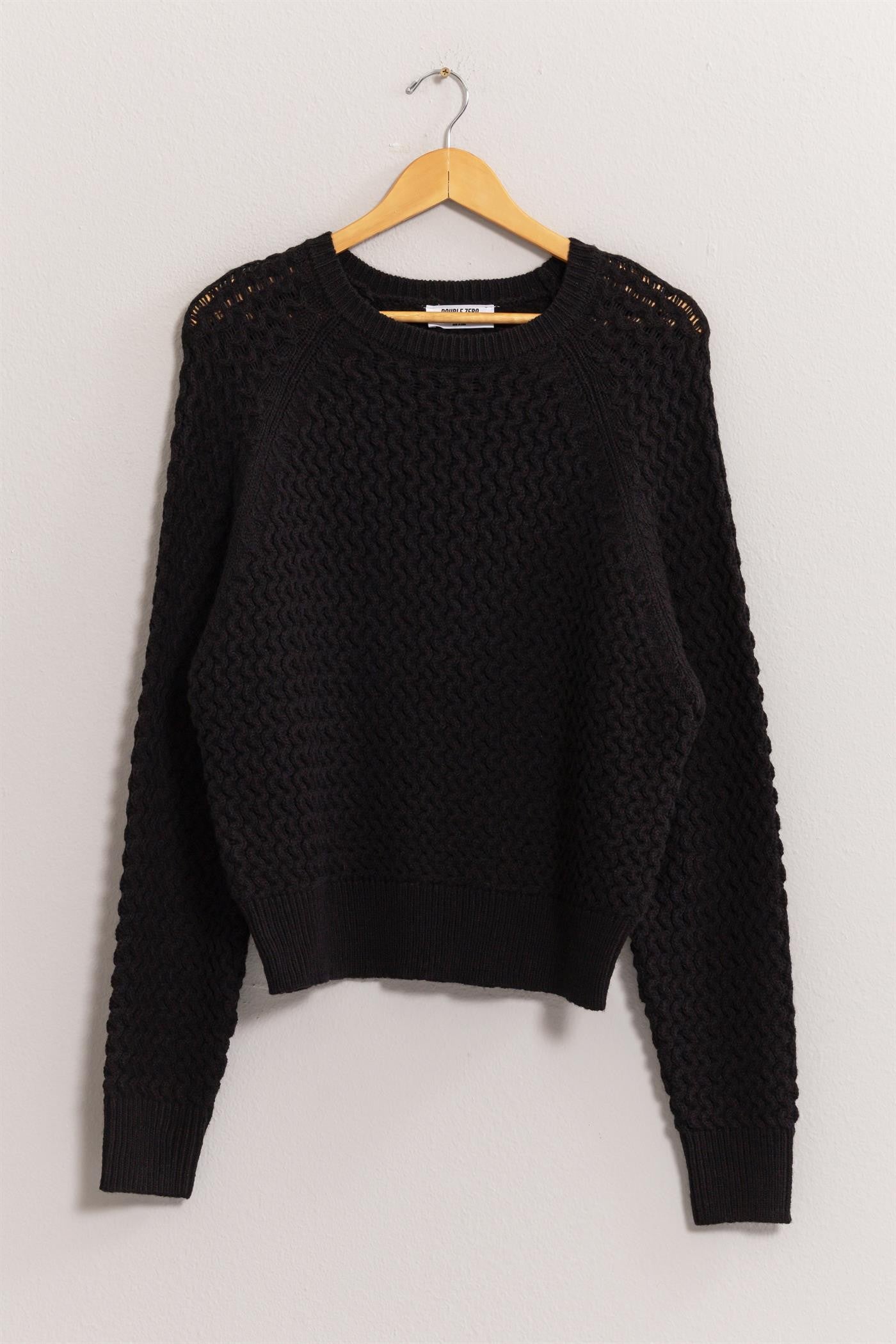 Black Swirl Knit Sweater