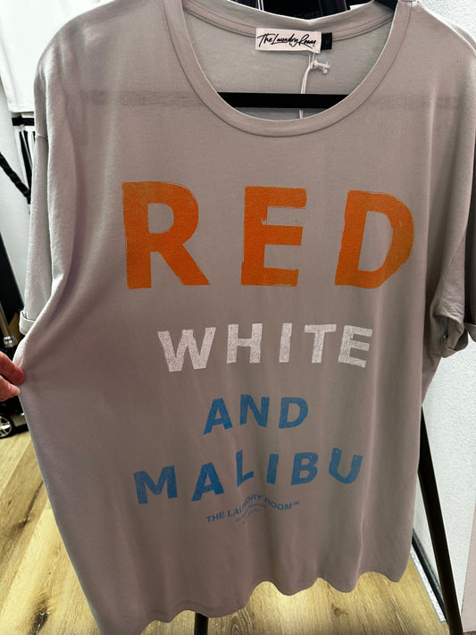 Red White Malibu Tee
