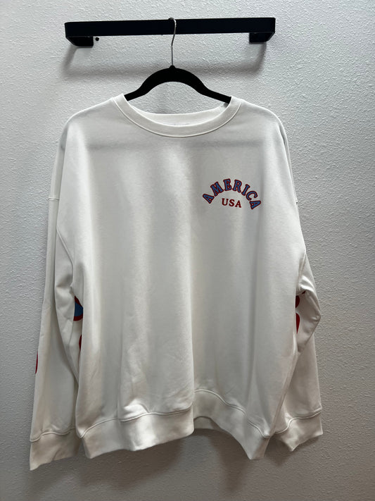 America Long Sleeve Pullover Sweatshirt