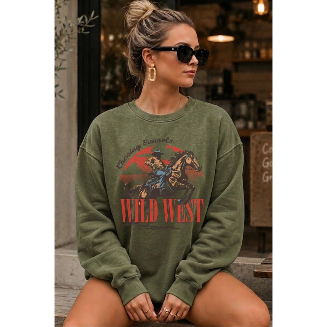 Chasing Sunset Mineral Graphic Sweatshirts