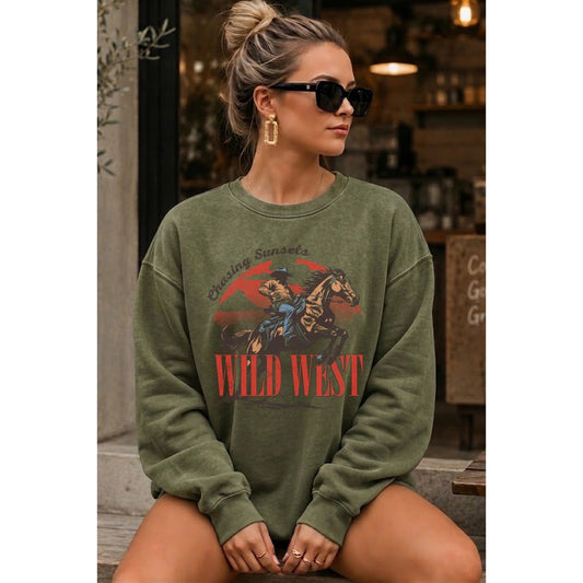 Chasing Sunset Mineral Graphic Sweatshirts