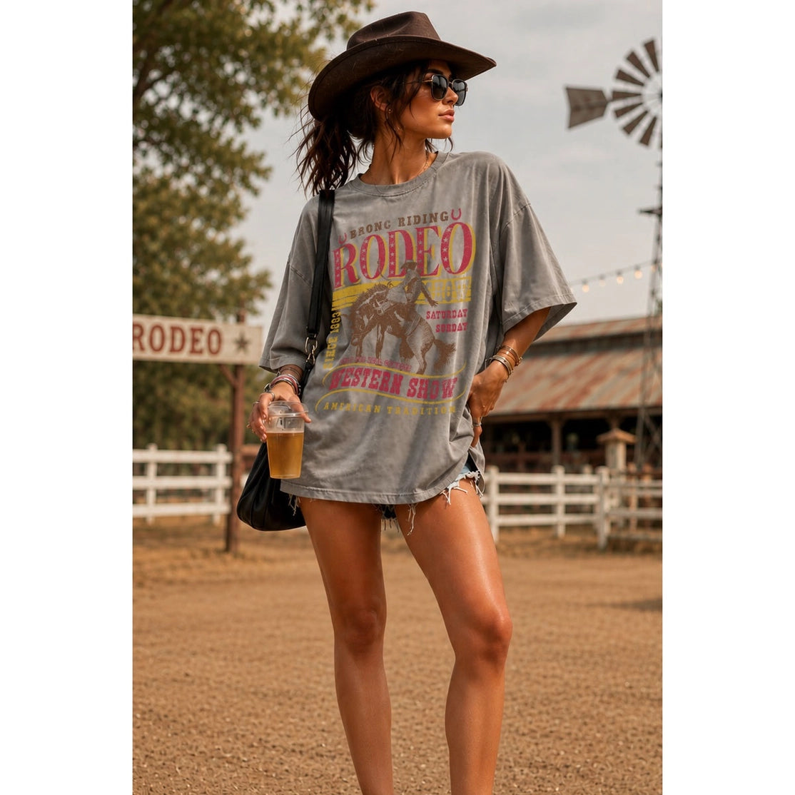 Bronc Riding Rodeo Tee