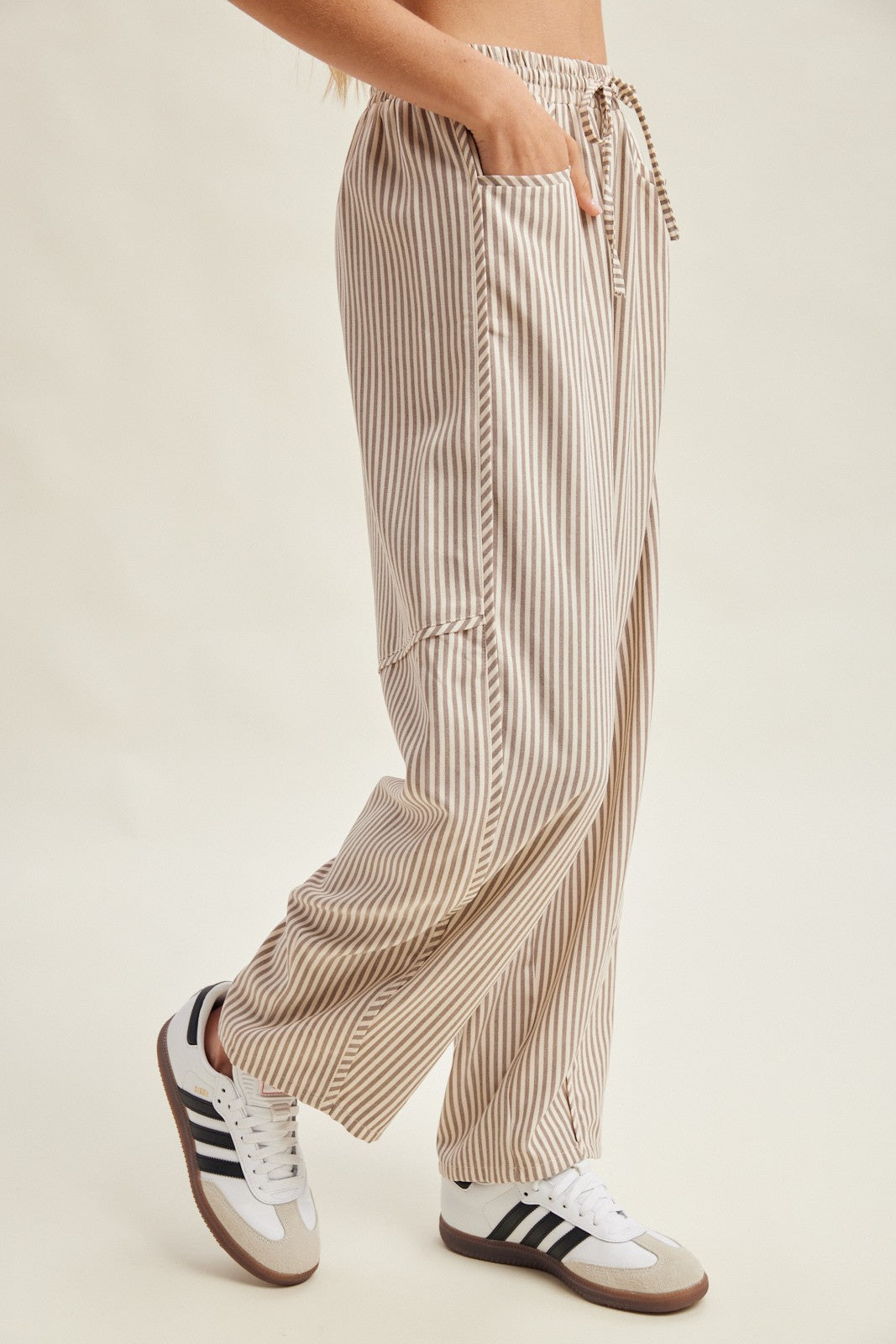 Striped Drawstring Pants