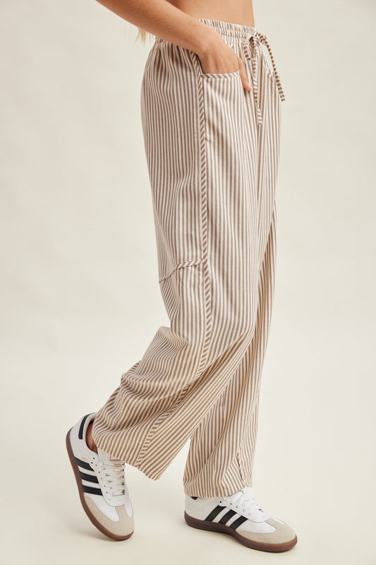 Striped Drawstring Pants