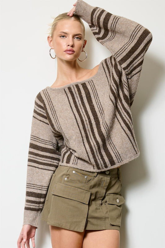 Striped Knit Sweater