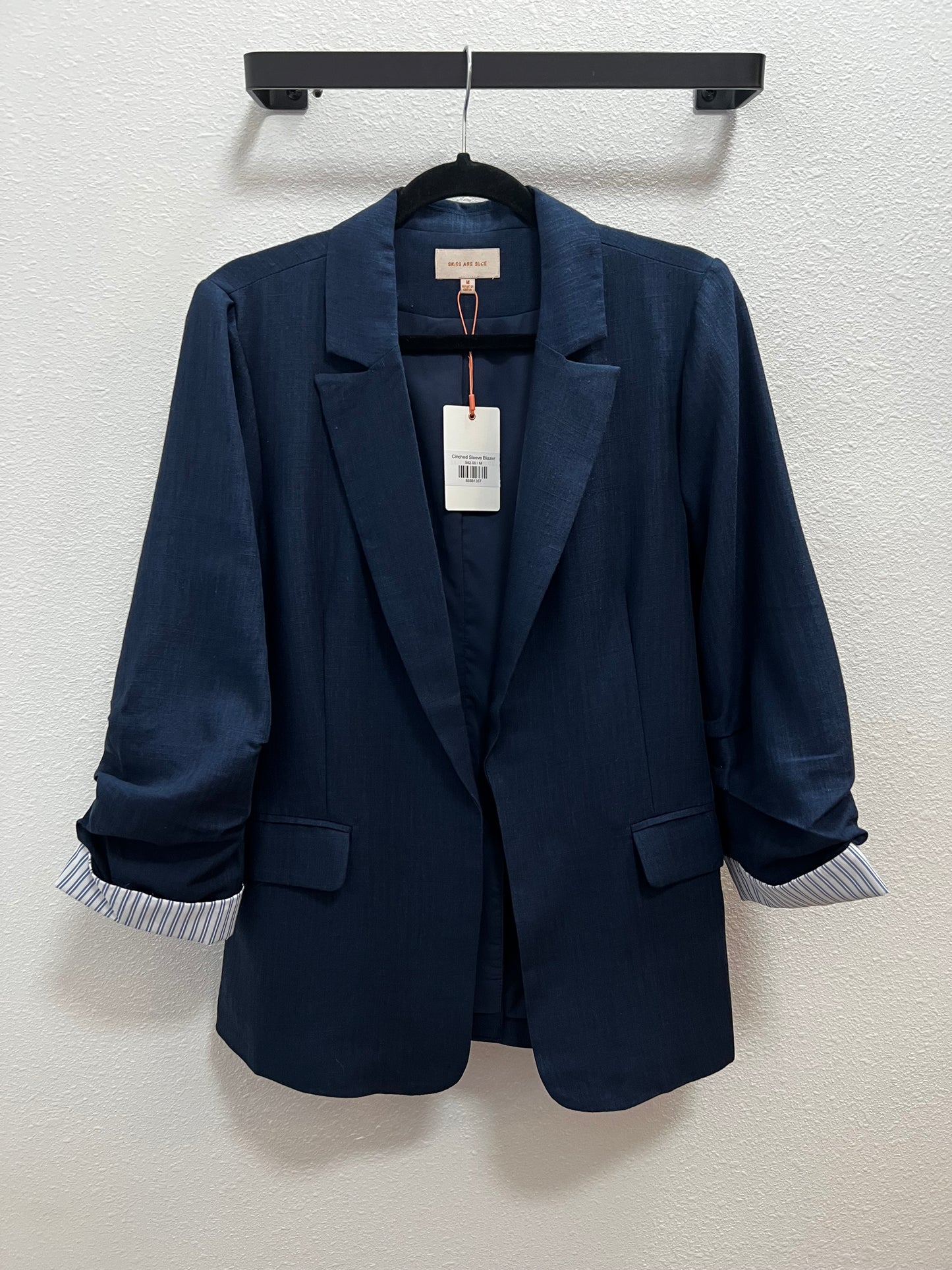 Cinched Sleeve Blazer
