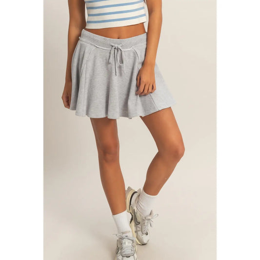 Acid Washed Flowy Skort