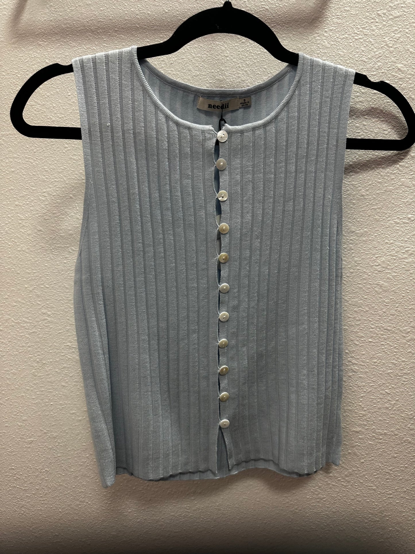 Soft Blue Sweater Tank