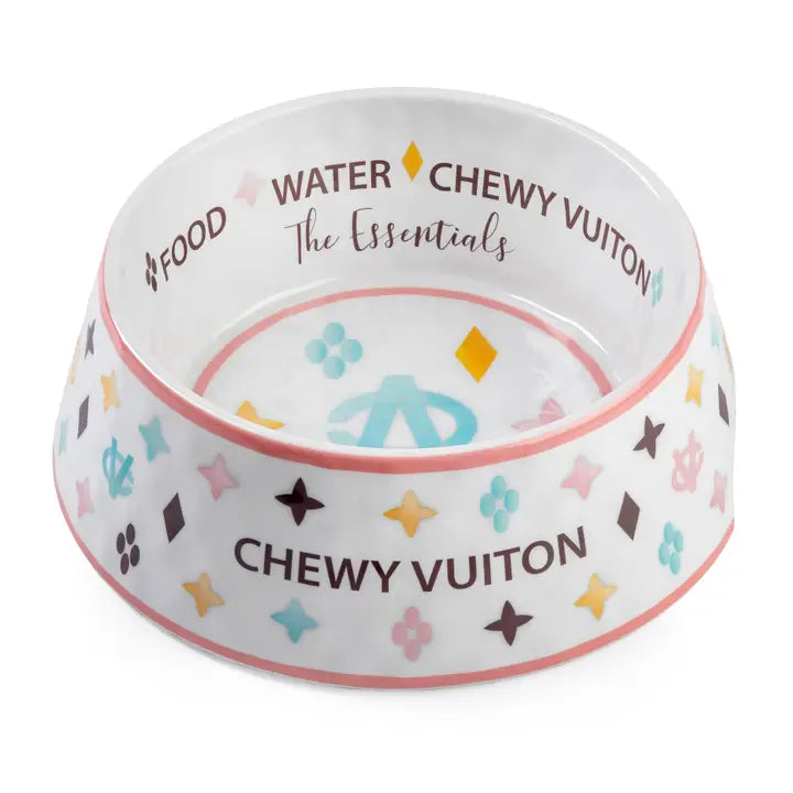 Chewy Vutton Dog Bowl (COLORED)