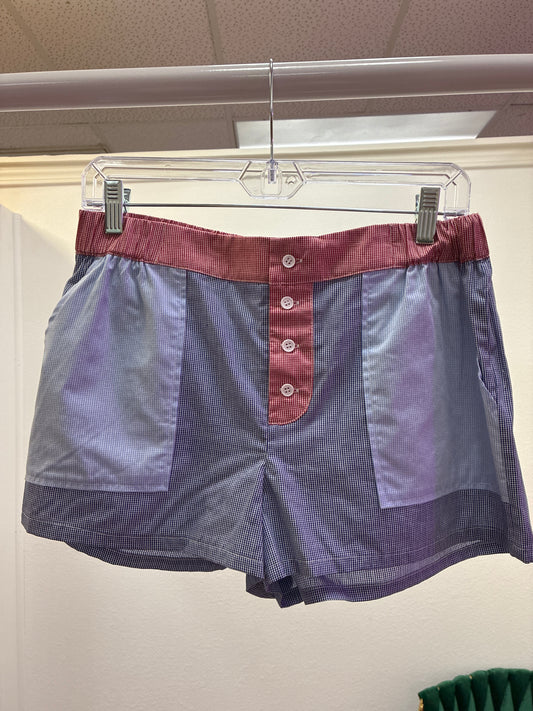 Contrast Multicolor Gingham Shorts