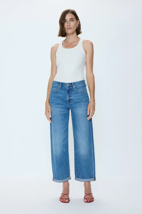 Pistola "Donny" Rolled Hem Boyfriend Jeans: Heartfelt