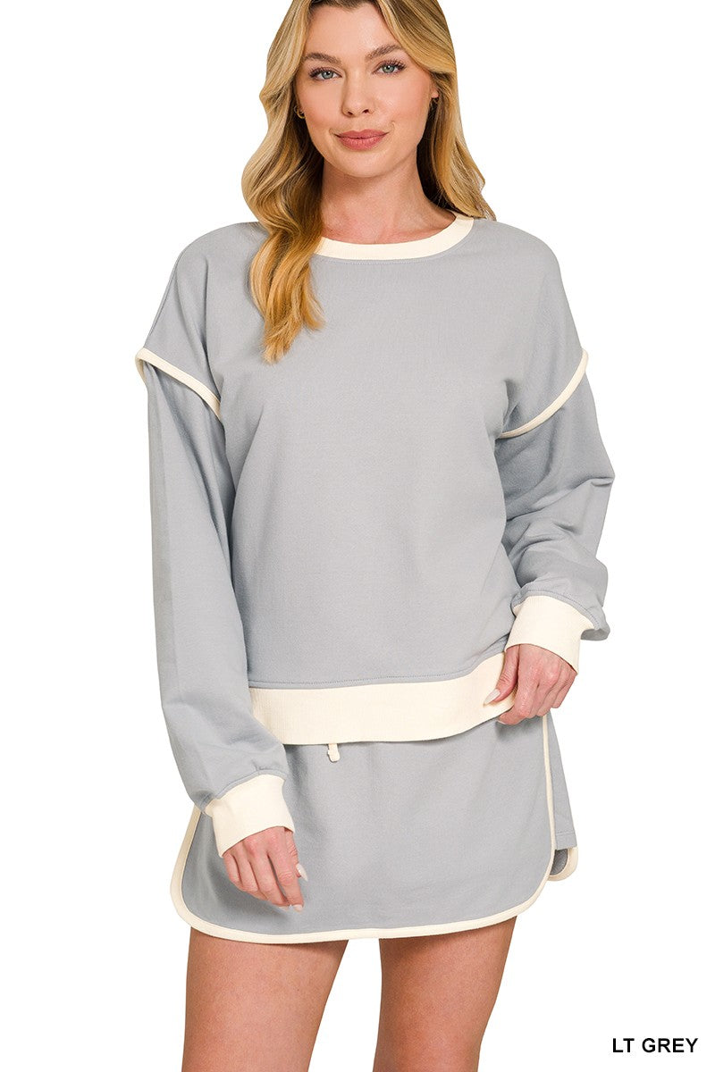 French Terry Skirt Set