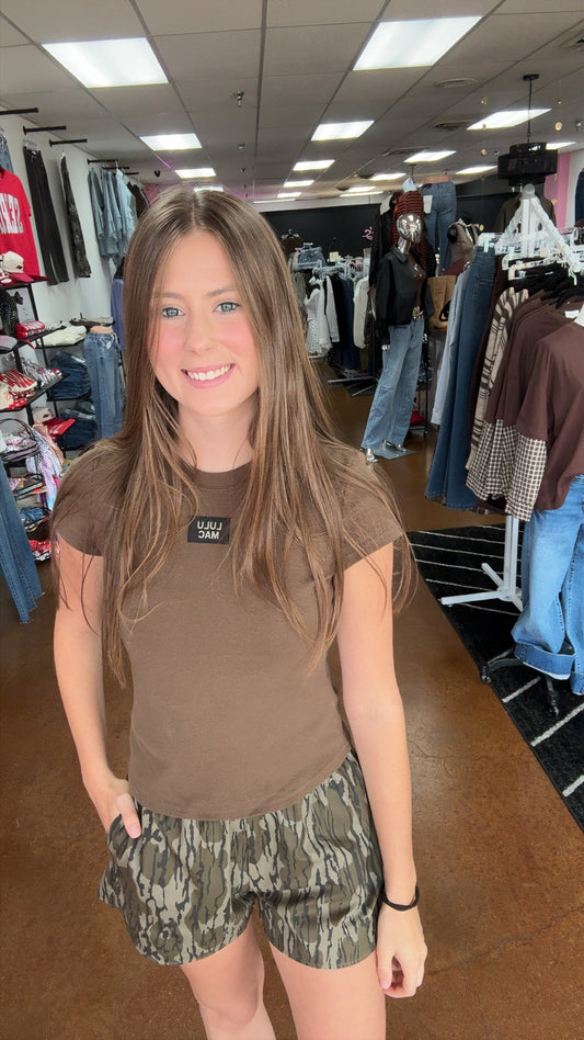 Baby Doll Top Dark Olive