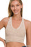 STONE WASHED TANK WITH BRA PAD