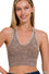 STONE WASHED TANK WITH BRA PAD