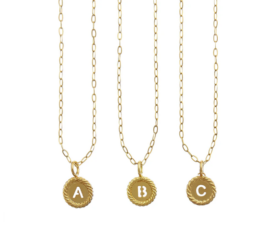 Waterproof Gold Sealed Initial Necklace