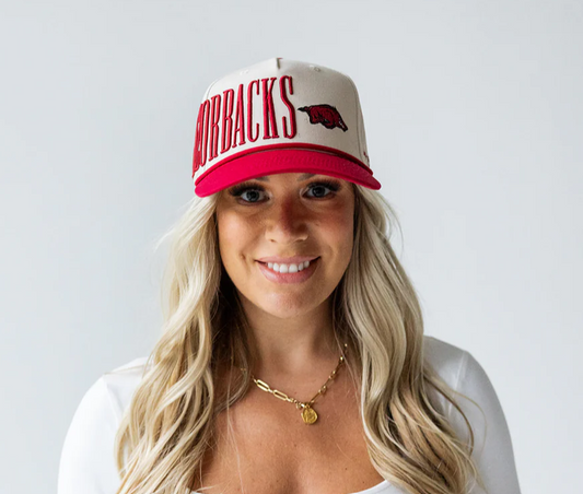 Arkansas Saturday Stretch 5 Panel Canvas Baseball Hat