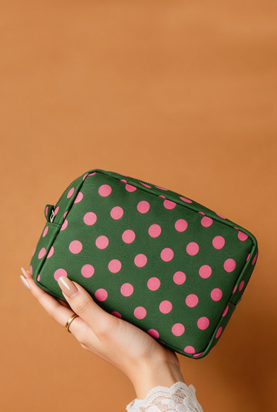 Polka Dot Cosmetic Travel Pouch