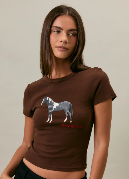 Horse Graphic Baby Tee