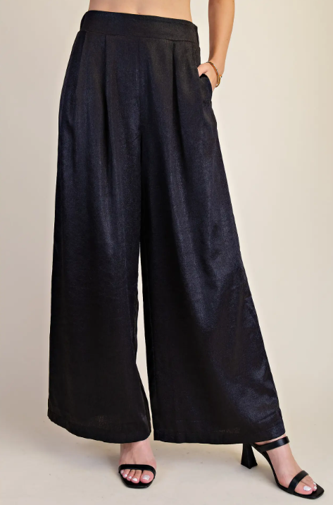 Glitter Back Elastic Band Pants