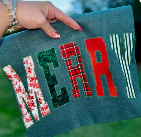 Patterned Merry Tee