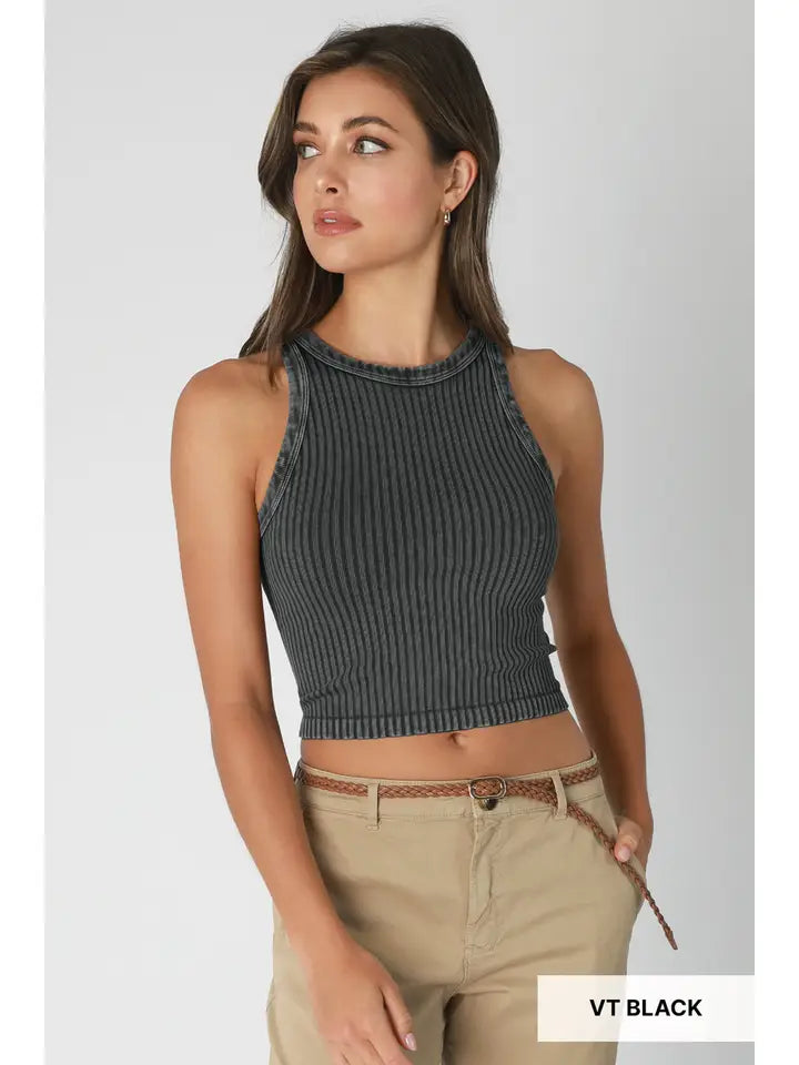 Vintage Wide Ribbed Tank Top