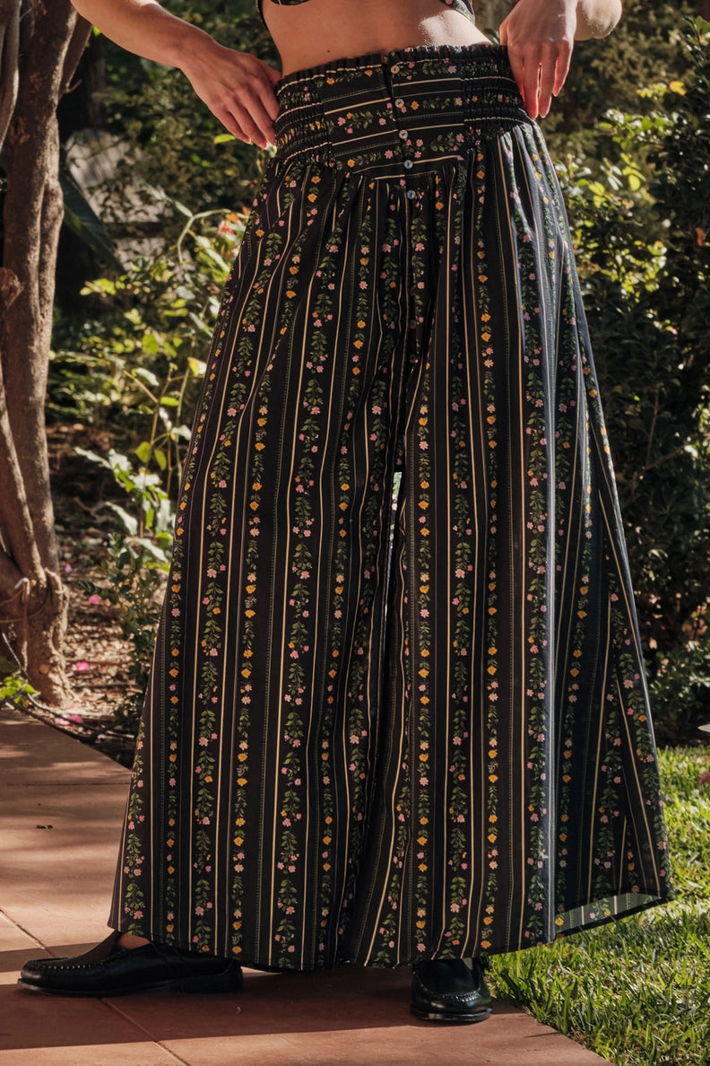 Black Floral Maxi Skirt