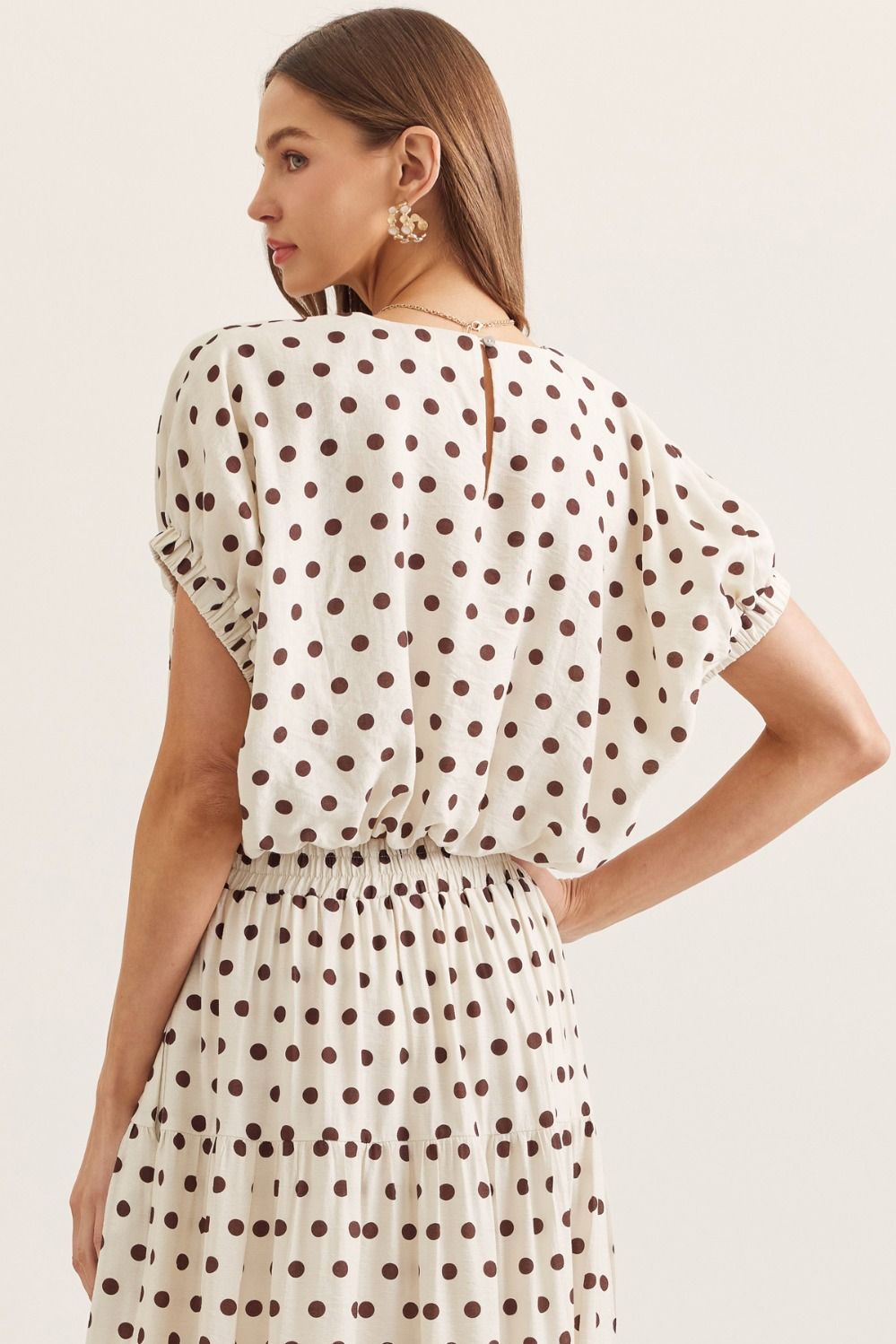 Polka Dot Dolman Top