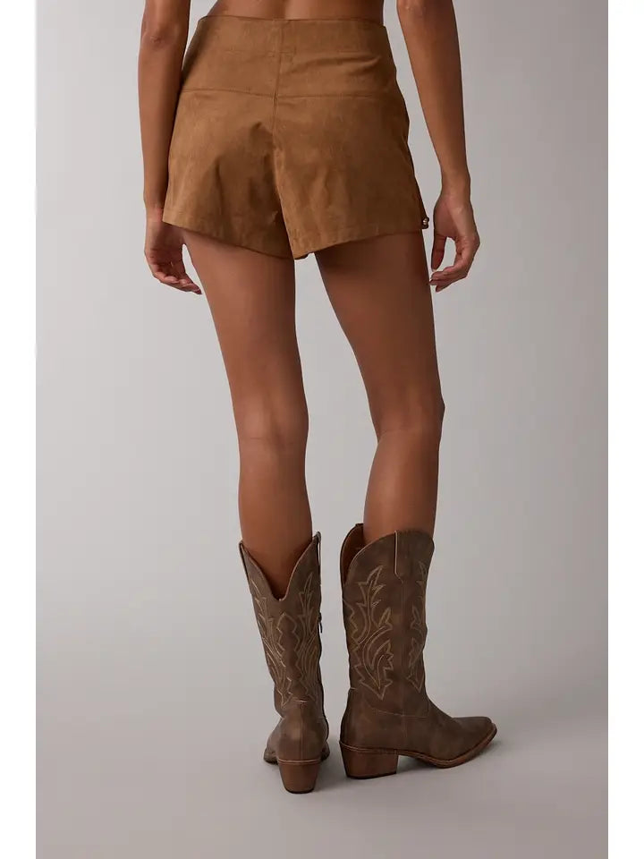 Camel Studded Skort