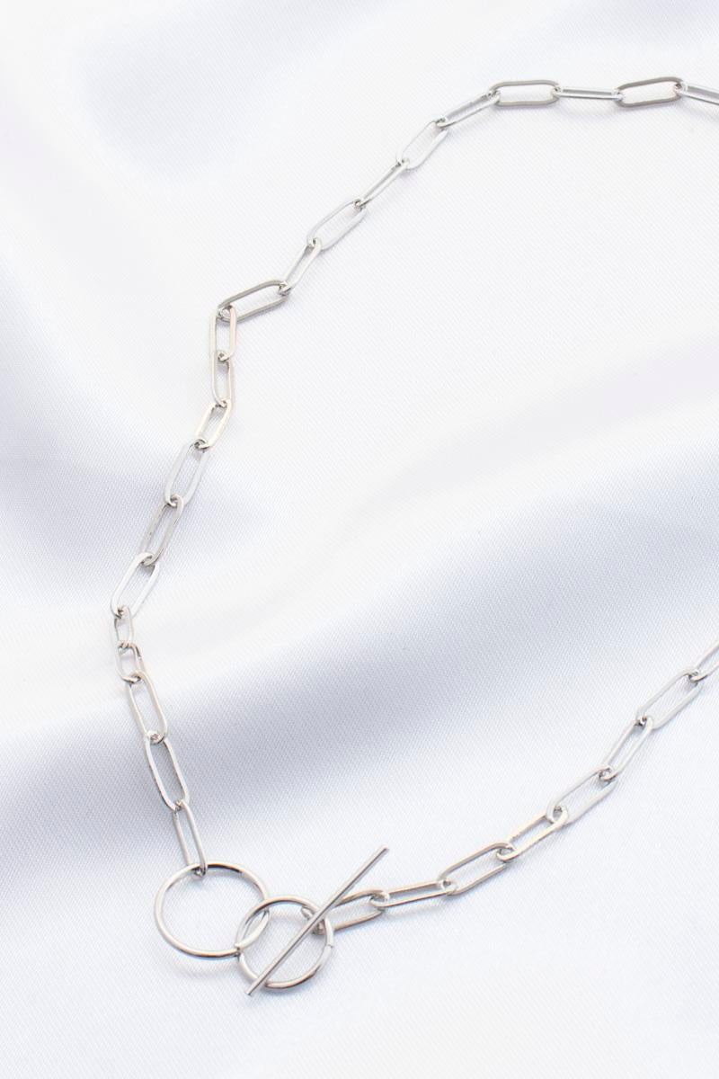 Circle Toggle Metal Necklace