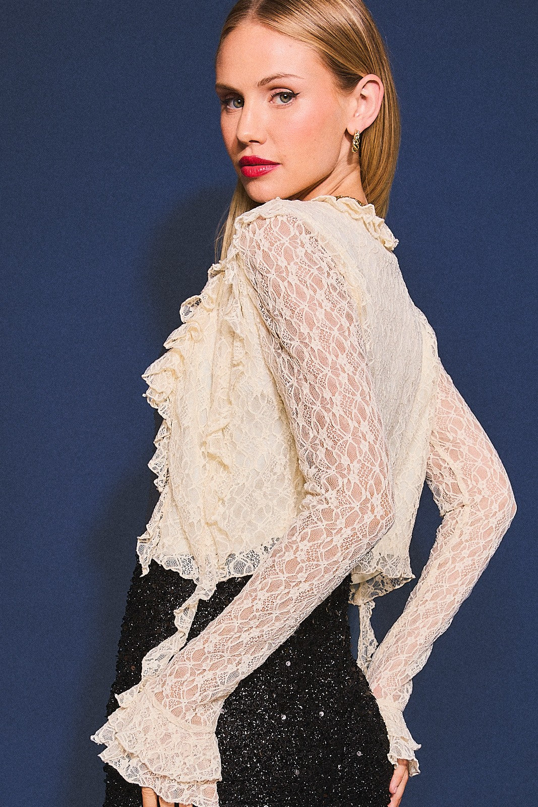 Ruffle Lace Top