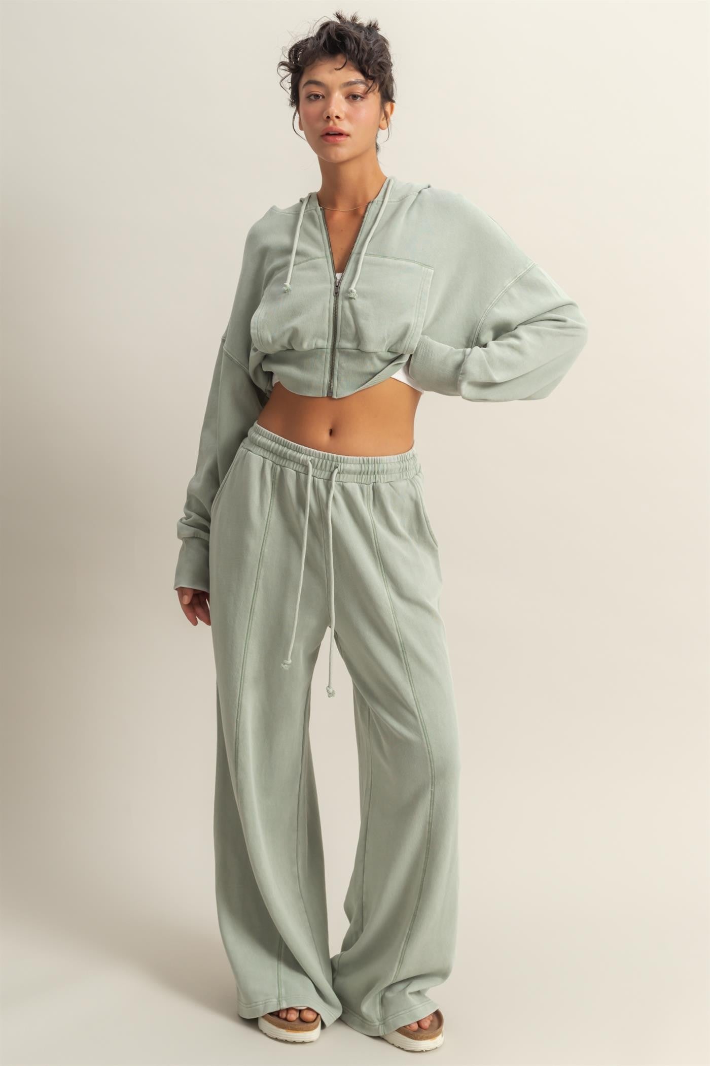 Wide Leg Drawstring Sweatpants