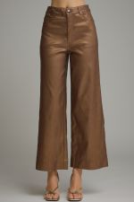 Metallic Brown Wide Leg Pants