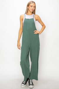 LINEN SLEEVELESS JUMPSUIT