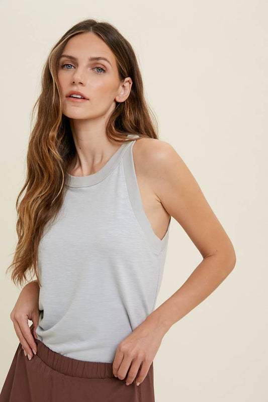 High Neck Slub Tank
