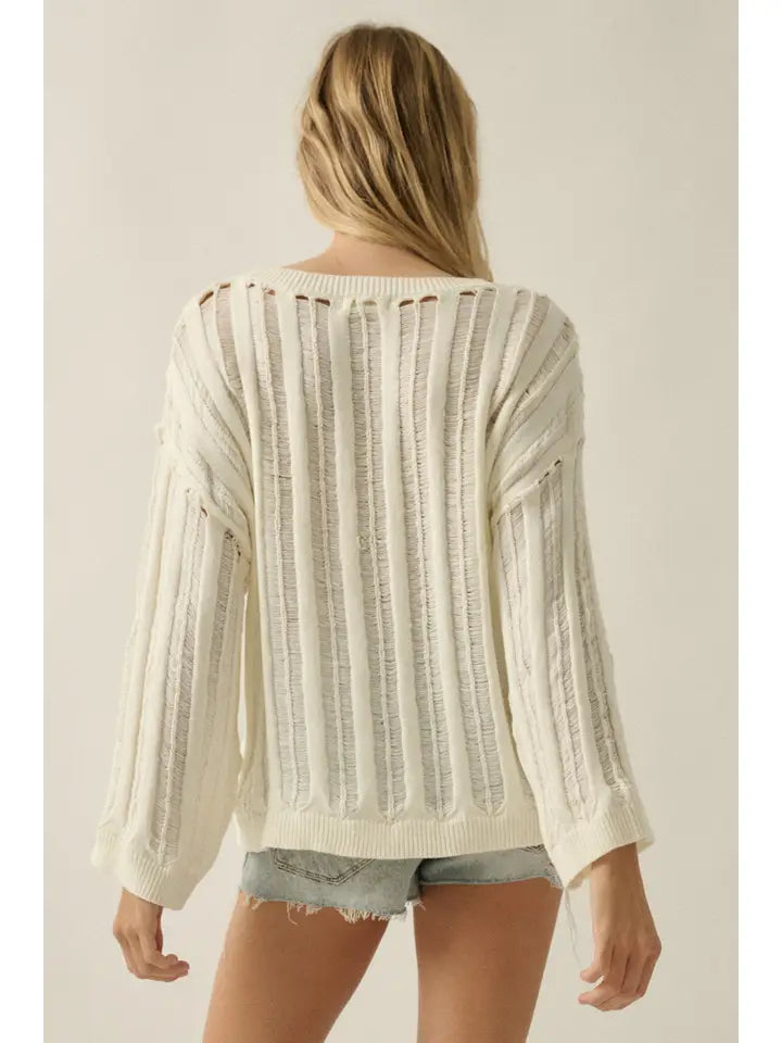 Off White Ladder Sweater