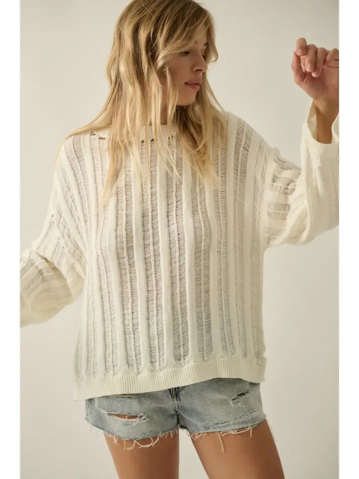 Off White Ladder Sweater