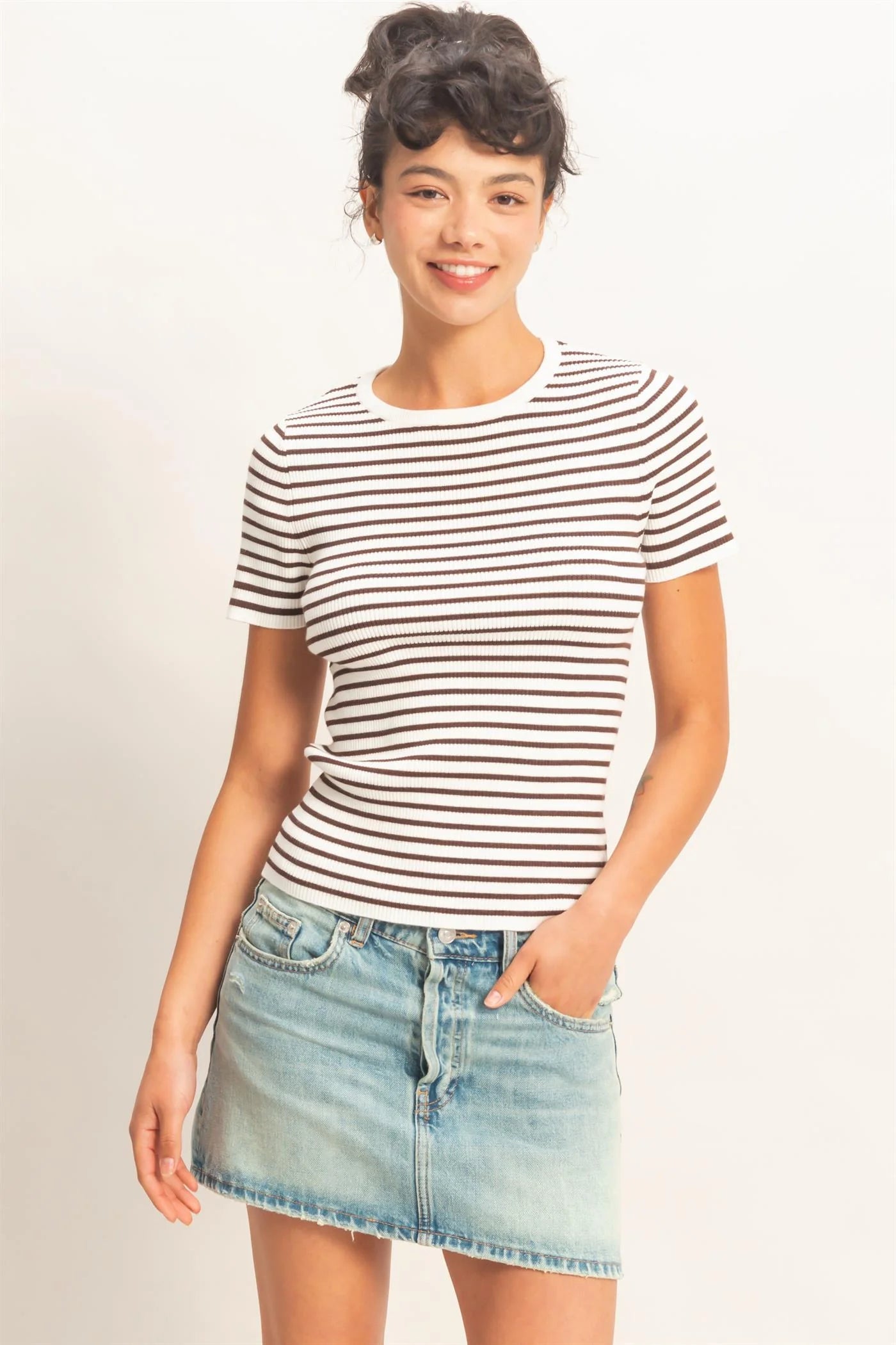 Navy Striped Tee